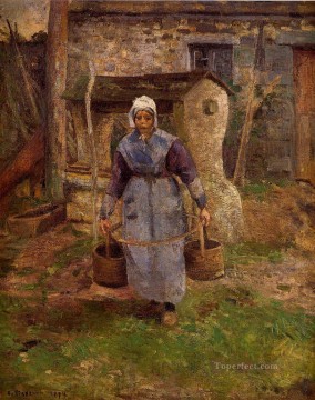 Camille Pissarro Painting - madre presle montfoucault 1874 Camille Pissarro